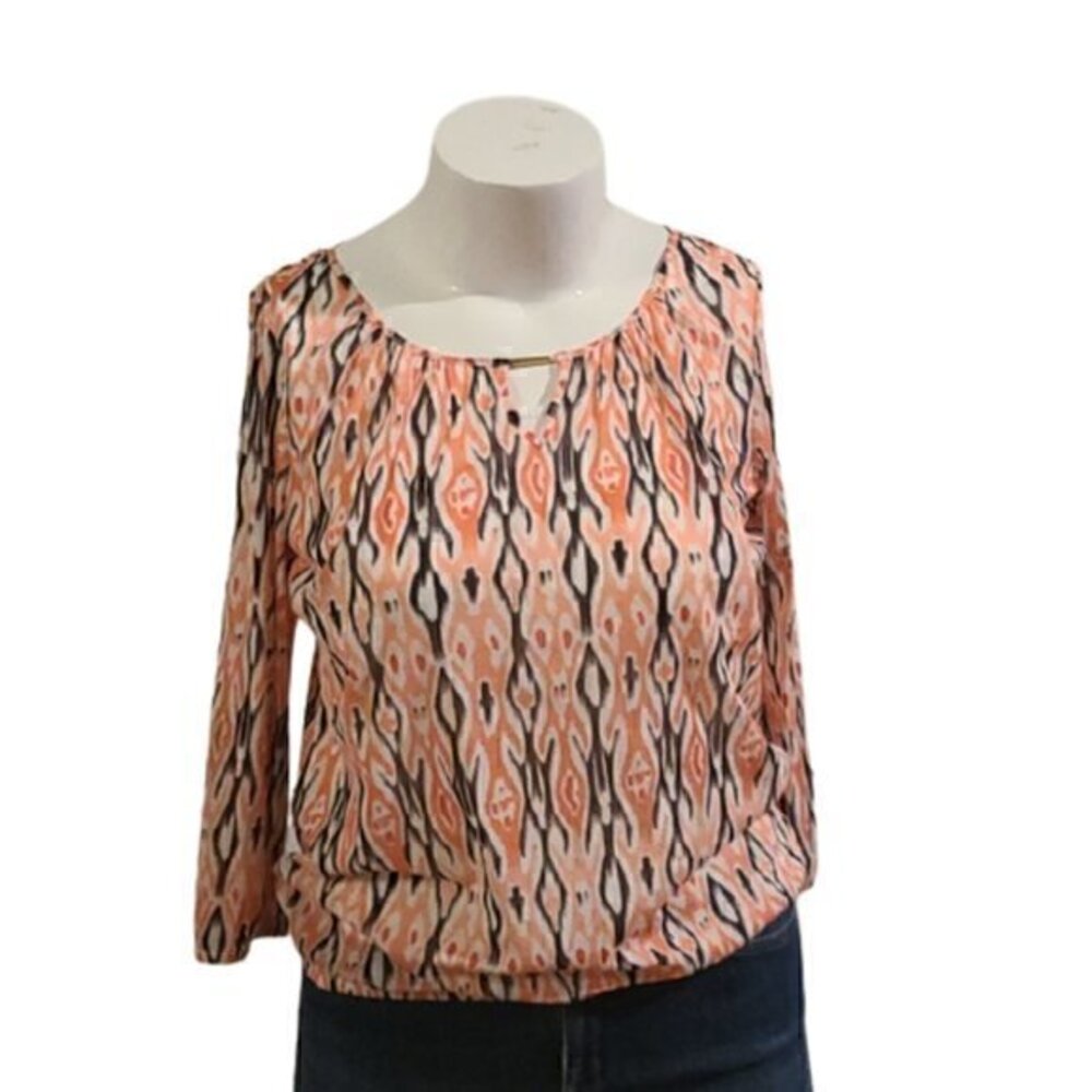 [The Limited] Orange & Black Scoop Neck - Size M